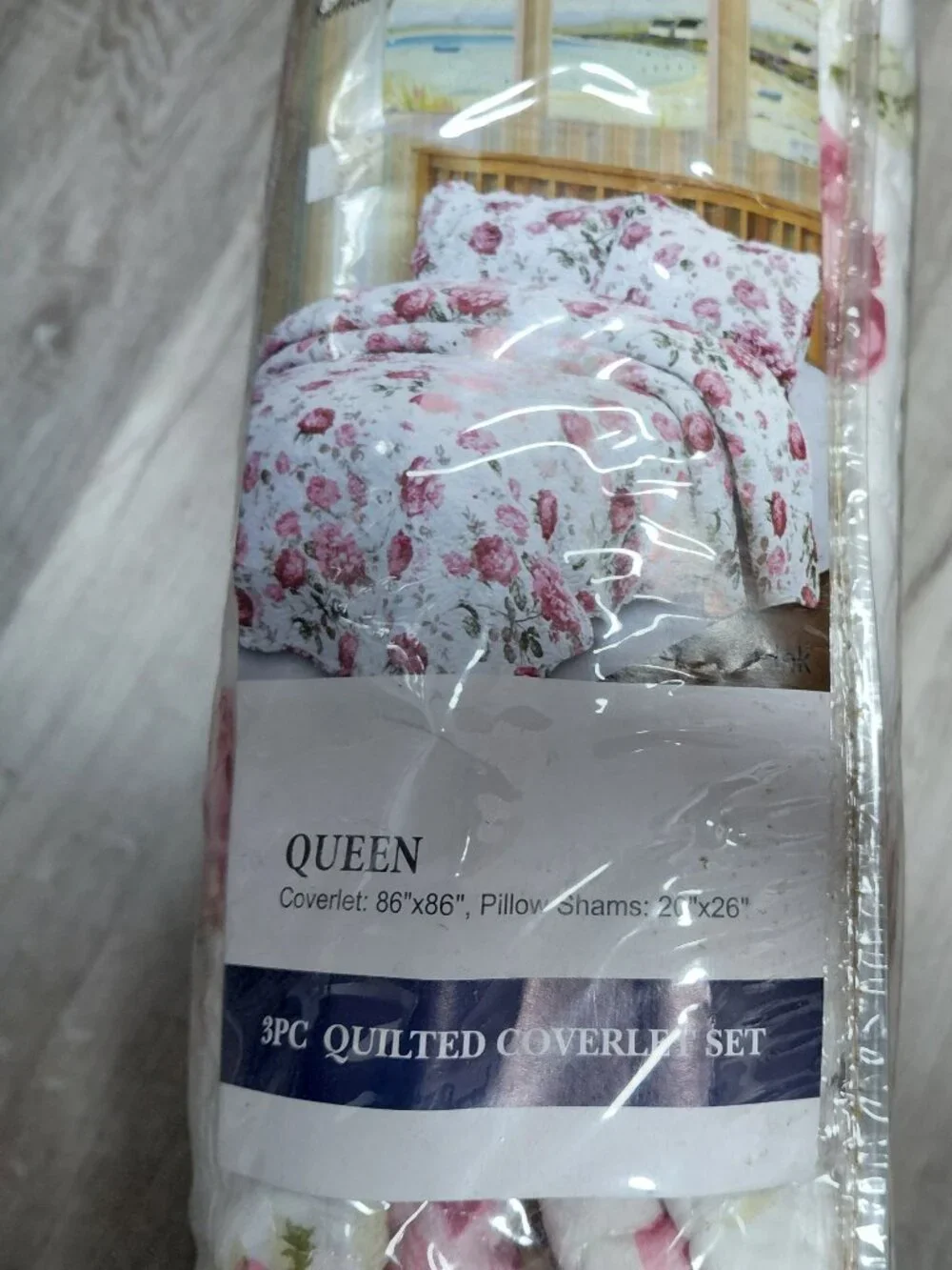 Glory Home Design 3 Piece , Monica Pink, Queen Size Quilted Coverlet Set